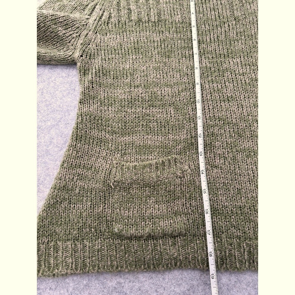 DEREK HEART Boatneck Sweater Moss Green Acrylic Knit 3/4 Sleeves Women's Medium - Picture 8 of 10